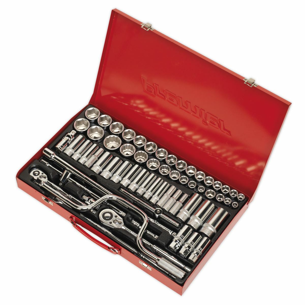 Sealey Socket Set 3/8″ & 1/2″ Drive Wrench WallDrive Premier DuoMetric 64pc