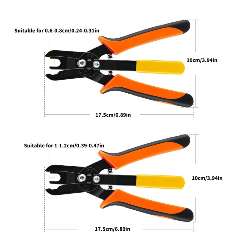 2Pcs Air Tube Clamp Wrenches Repair for Vehicle Maintenance Slip Resistant Mouth