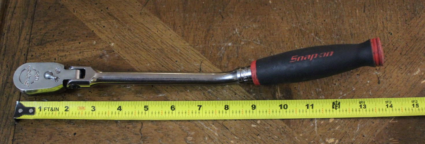Snap On 3/8″ Drive Flex Head Ratchet Soft Grip Bent Handle FHBF80