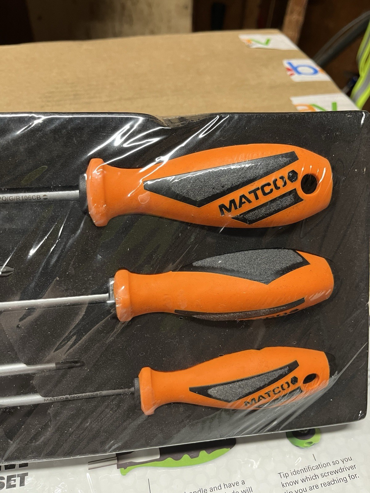 Matco Tools Brand New Screwdriver Sets! Green & Orange Set!