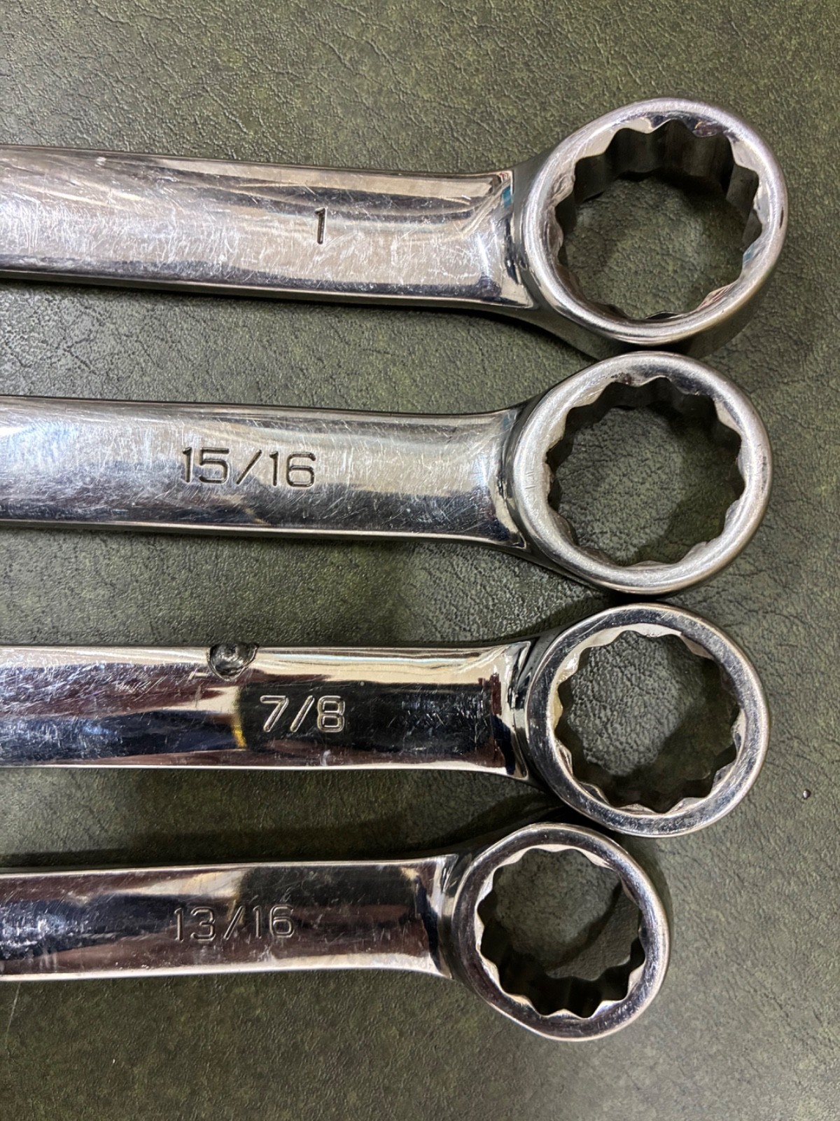 Armstrong USA Combination Wrench Set 4pc Large Sizes 13/16″ to 1″ – Good Used