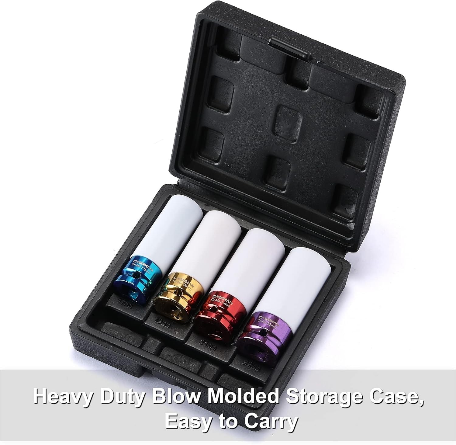 1/2″ Drive Wheel Protector Impact Socket Set – Four Durable Thin Wall Pieces