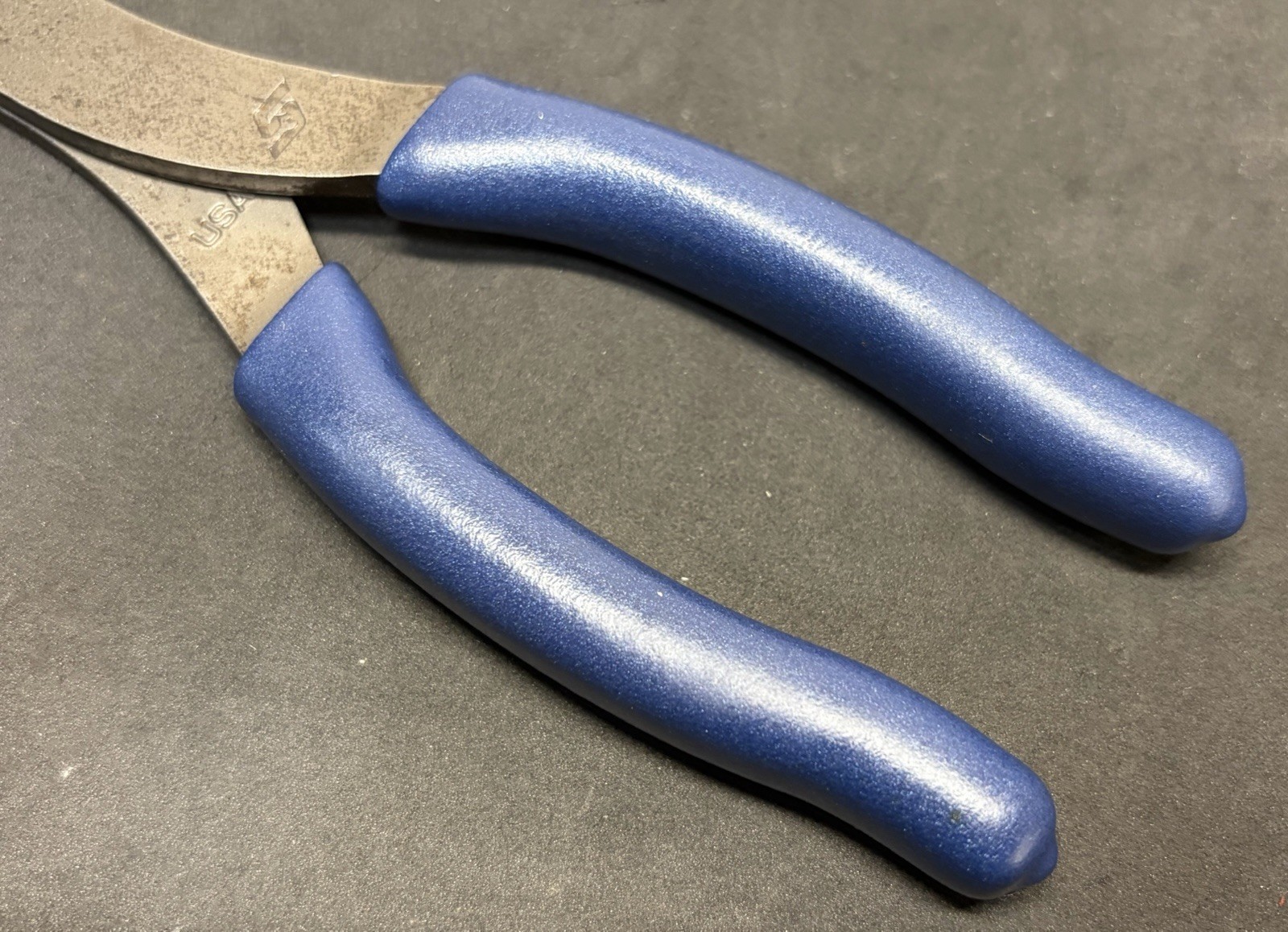 Snap-on Tools METALLIC BLUE Talon Soft Grip 11” Long Needle Nose Pliers 911ACF