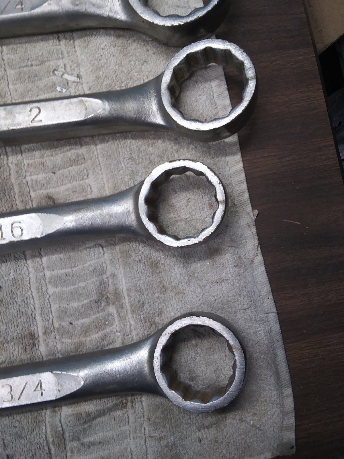 Wright Tools Large Combination Wrench Set 5pc SAE Wright Grip USA