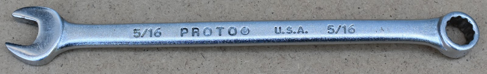 PROTO PROFESSIONAL 1210, 5/16″ SAE 12-POINT OPEN/BOX END COMBINATION WRENCH
