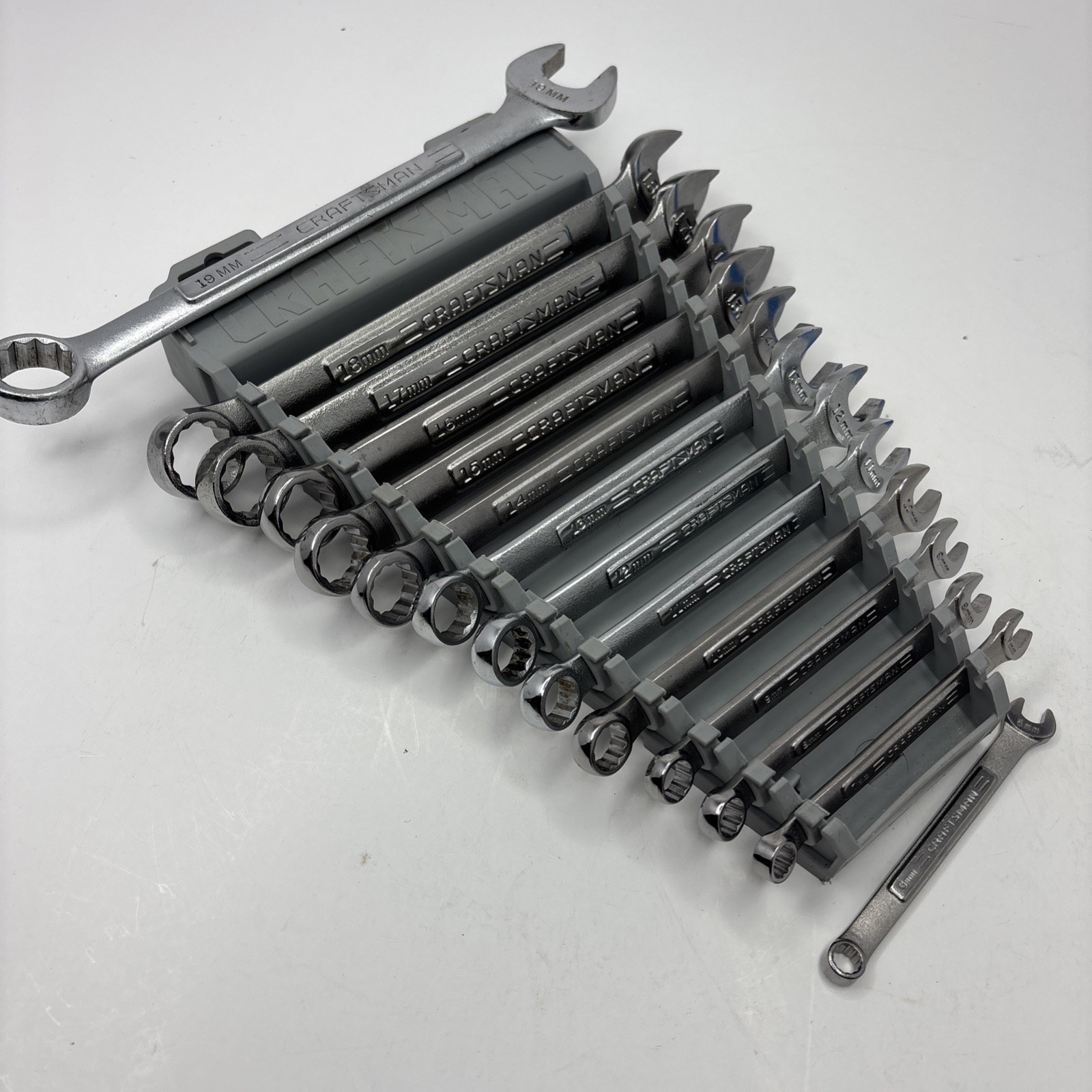 CRAFTSMAN 14 Pc Combination Wrench Lot Metric 12pt V Series USA 6mm-19mm