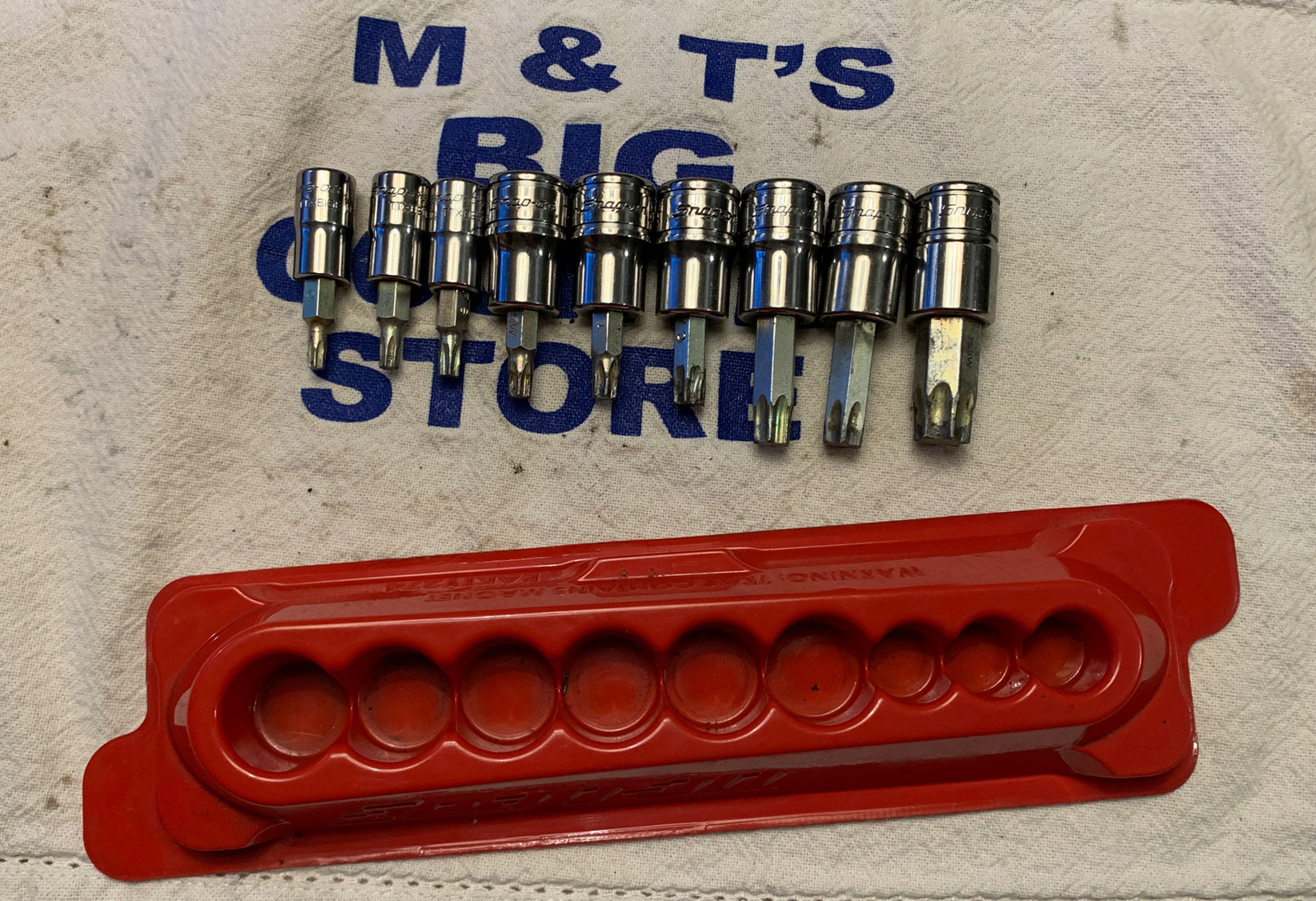 Snap-on 9pc Combination Drive TORX Bit Heavy-Duty Removal Socket Set 209EFTXBY