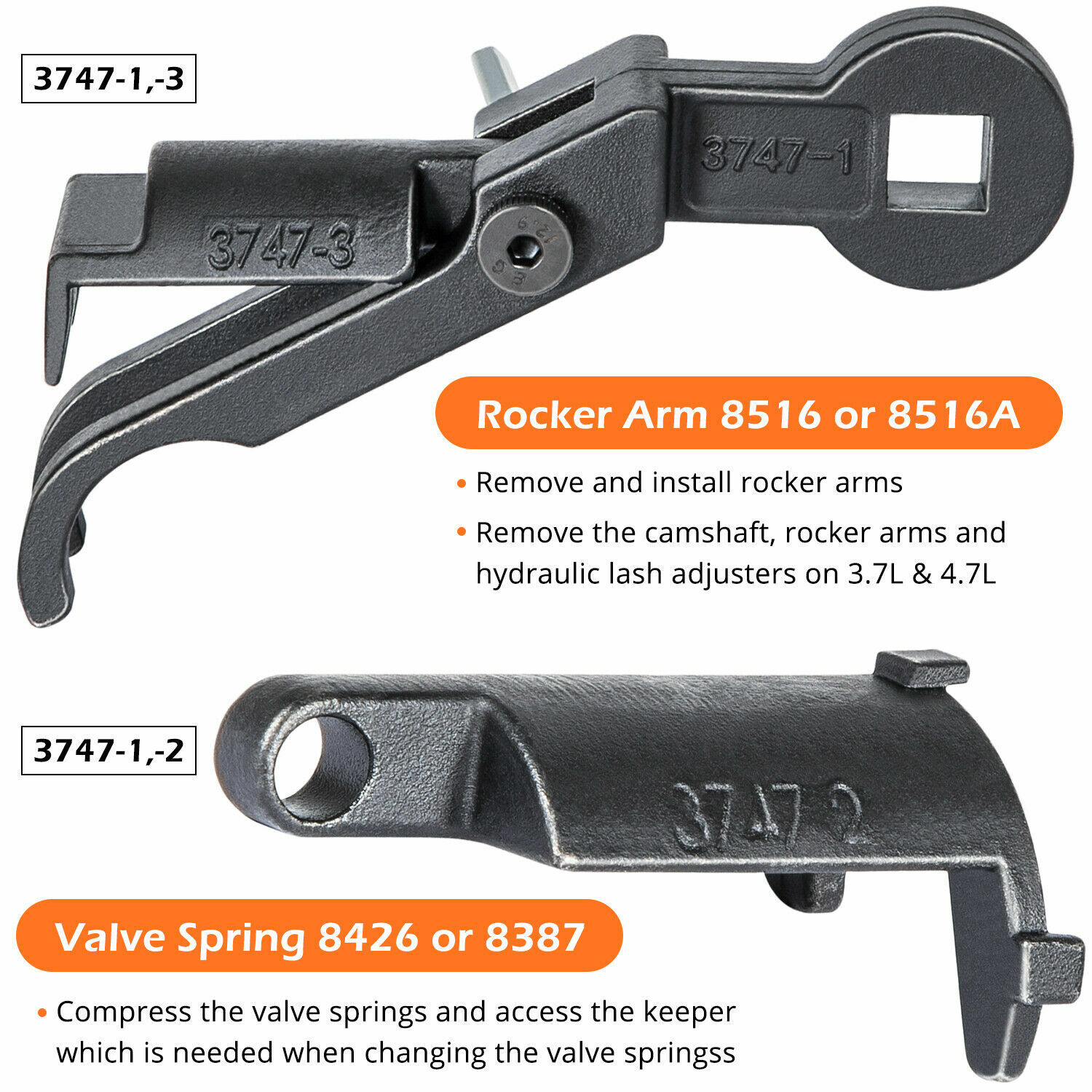 Rocker Arm Remover Installer & Valve Spring Compressor for Dodge Jeep 3.7L & 4.7