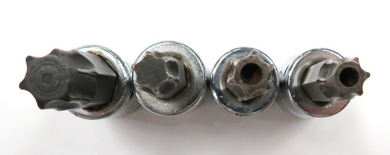 Snap-On 3/8″ Drive 4 pc TORX Bits FTX55 FTX45A FTXR50 FTXR45