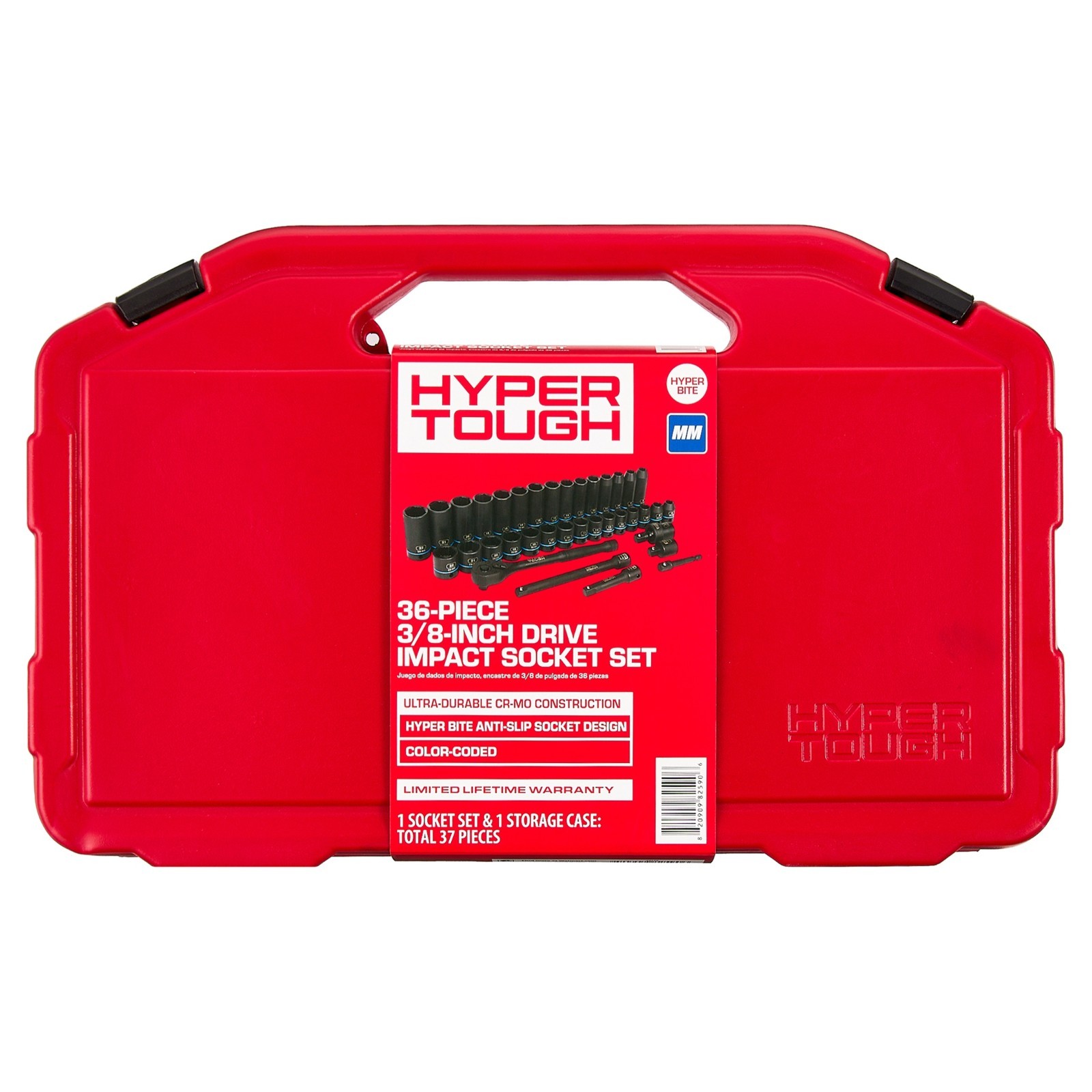 HOT 2026 Hyper Tough 36-Piece 3/8-inch Drive Metric CRMO Impact Socket Set (mm)