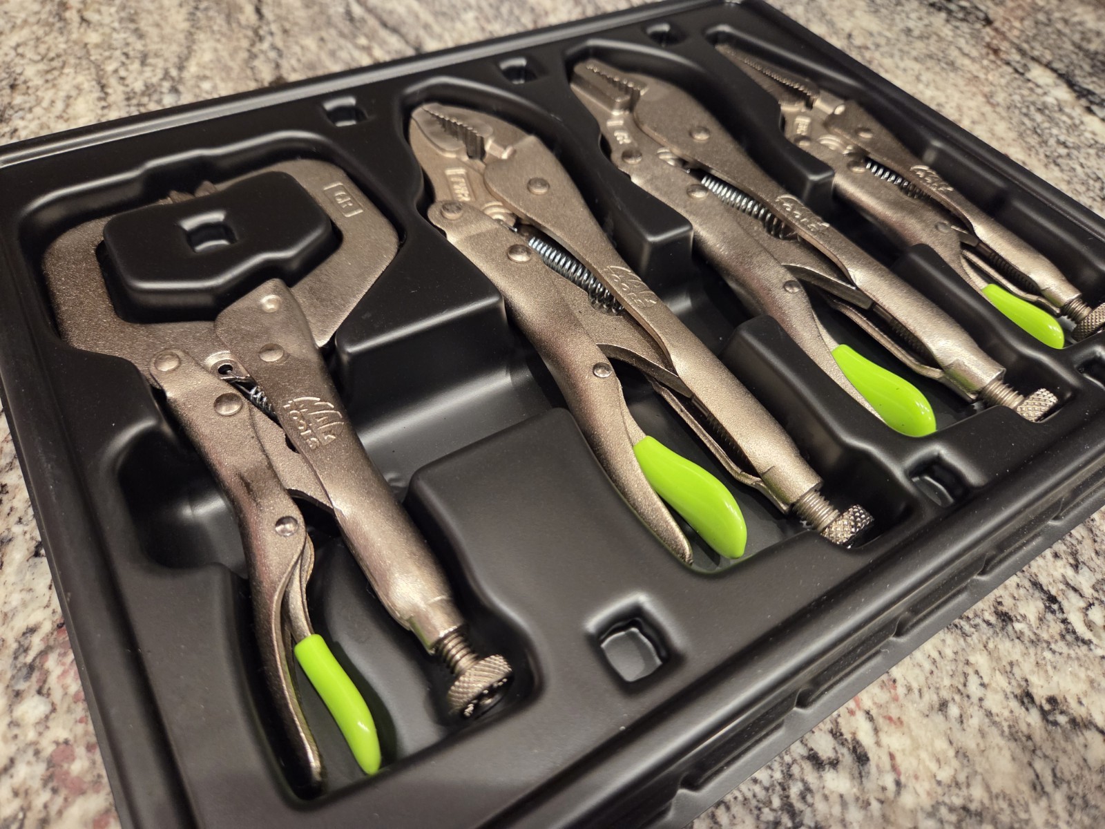 Mac Tools 4-PC. Trigger Release Locking Pliers Set – GREEN
