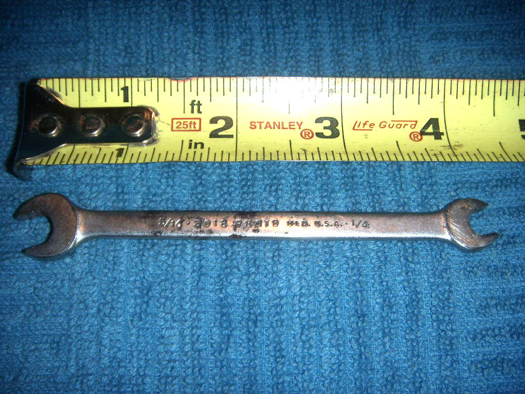 2 Porto Los Angeles #1216 & 3018 1/4 x 5/16 open end wrench USA