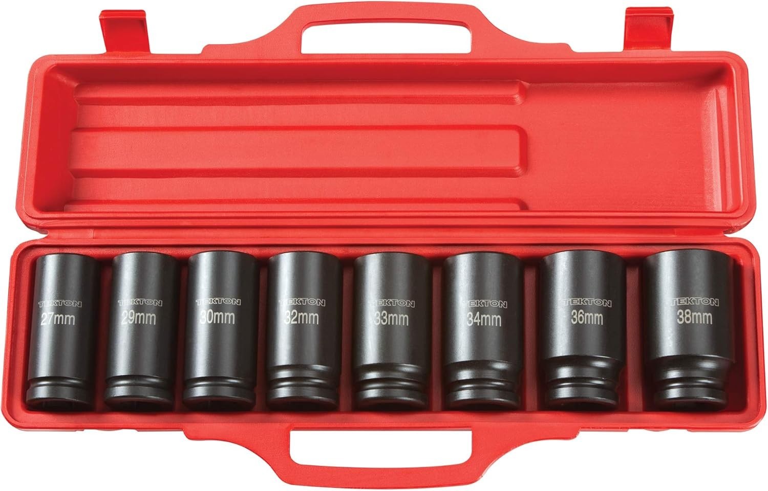 TEKTON 3/4 Inch Drive Deep 6-Point Impact Socket Set with Case, 8-Piece (27-38 m