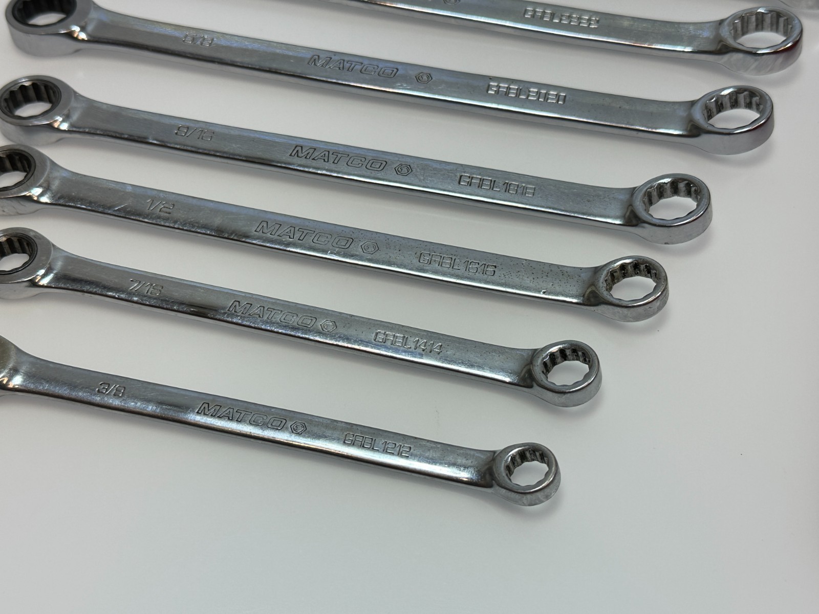 🇺🇸 Matco Tools USA SGRBL7T Pro Swing 7pc Box End Ratcheting Wrench Set, 12 Pt.