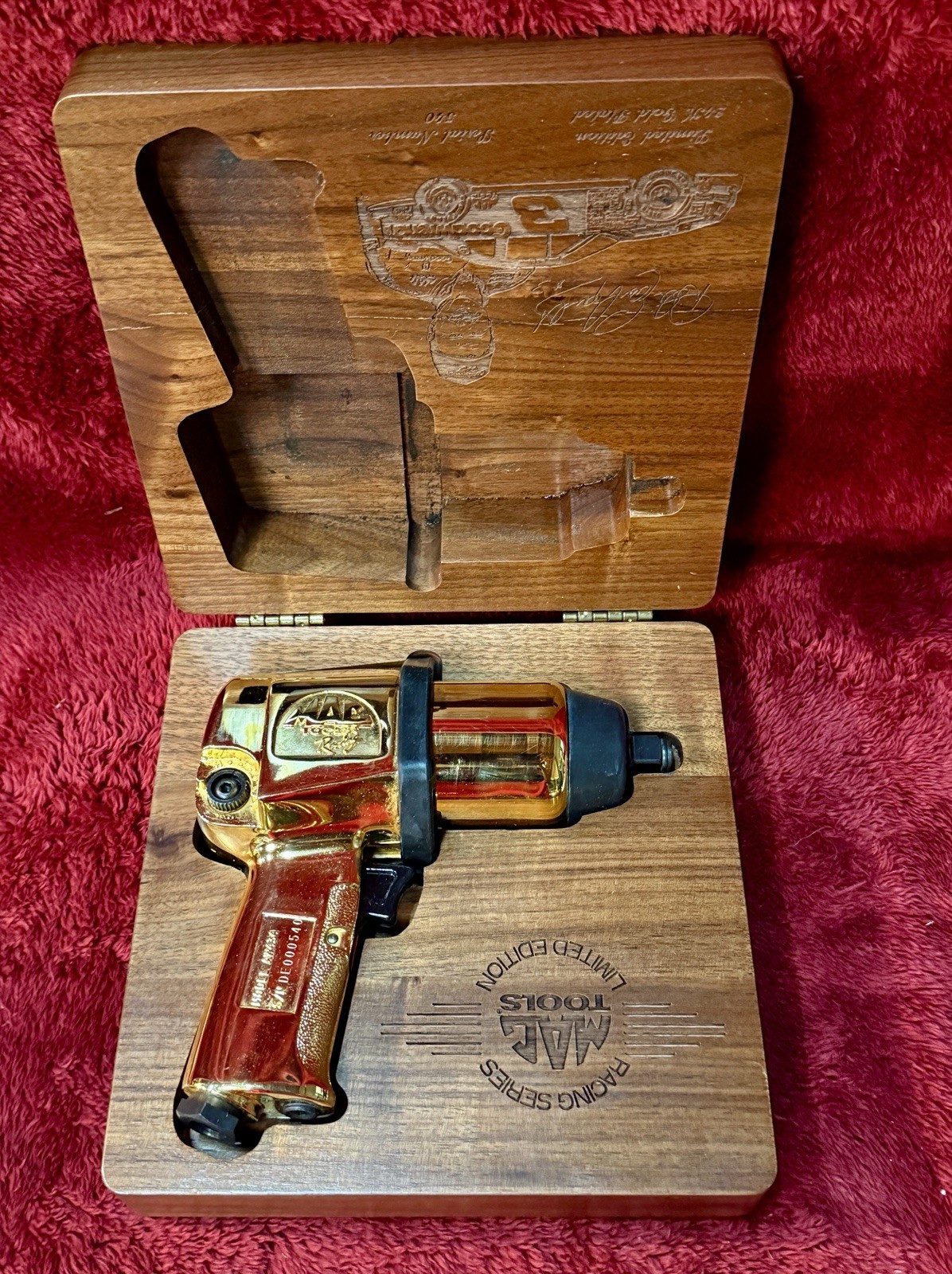 Mac Tools Dale Earnhardt 24K Gold Plated AW434 Air Wrench #540 Ltd Ed NASCAR