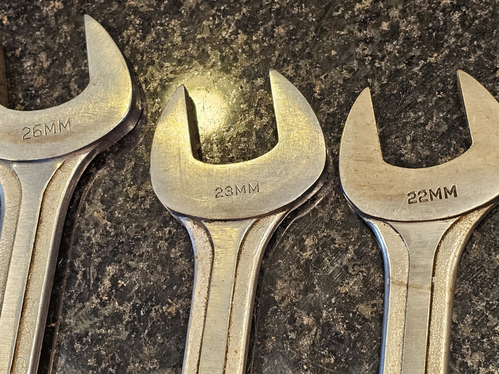 Vintage 7pc Blue-Point Supreme Open End JUMBO Large Metric Wrench Set 20-32 mm