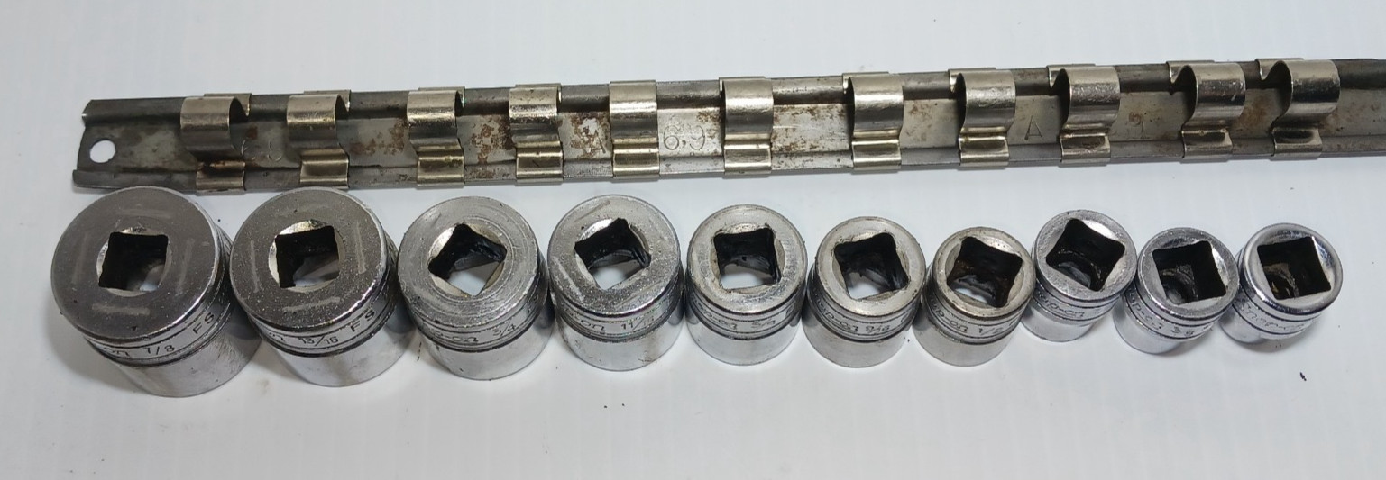 Snap-On Tools 10-Piece 3/8 Drive SAE Shallow Socket Set 5/16 – 7/8″