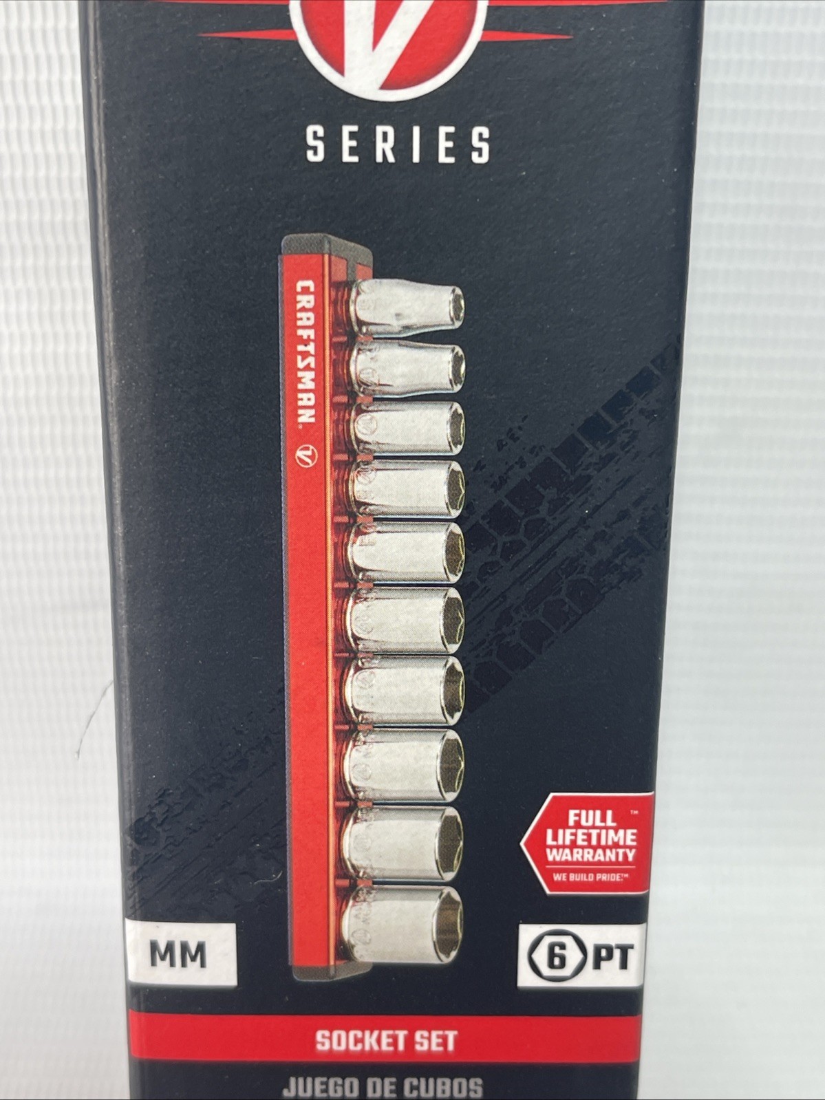 Craftsman V Series 1/4″ Dr. 6 Pt Metric Socket Set- Magnetic Rail CMMT17500V