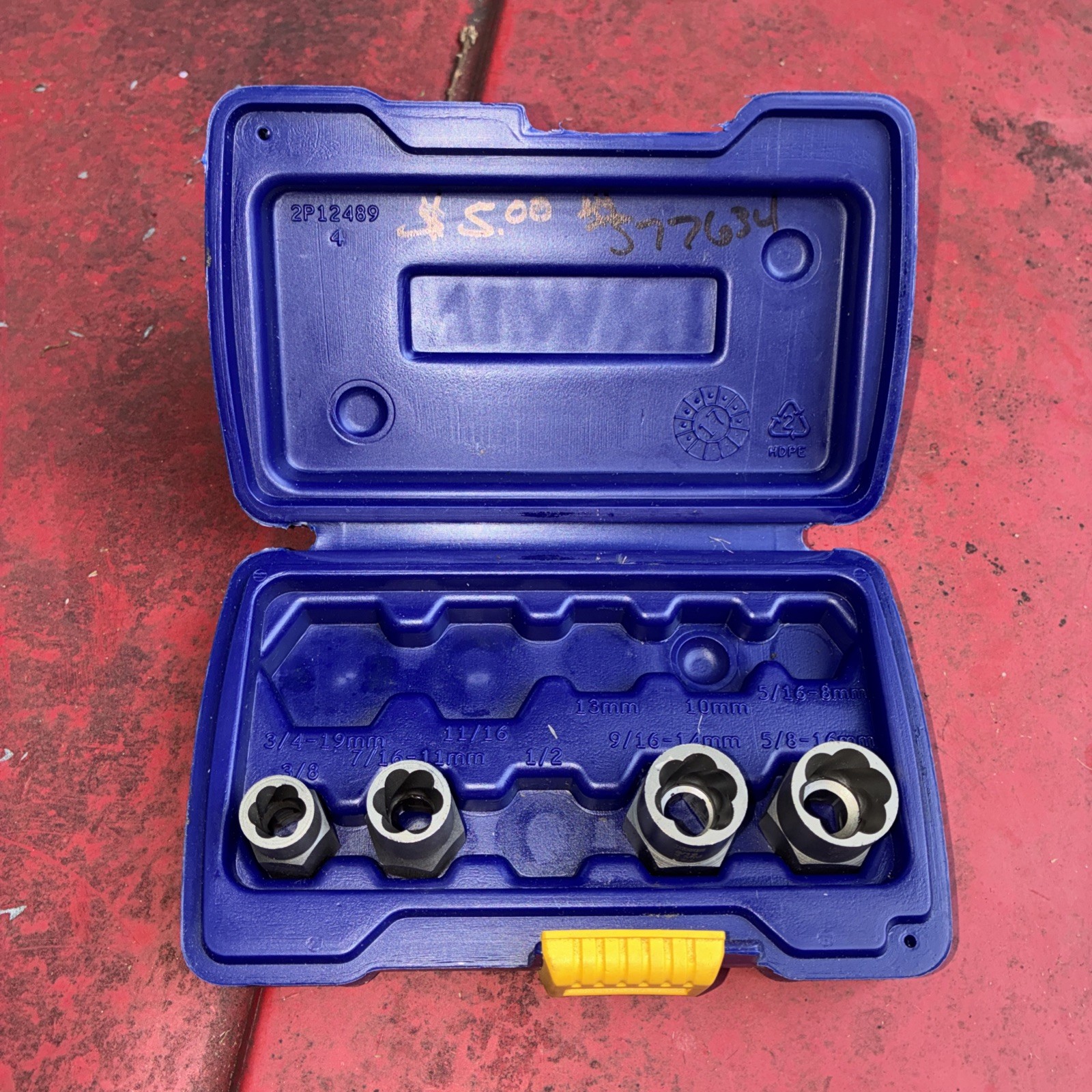 4 Piece Irwin BOLT-GRIP Bolt Extractor Expansion Set 394002 Missing One