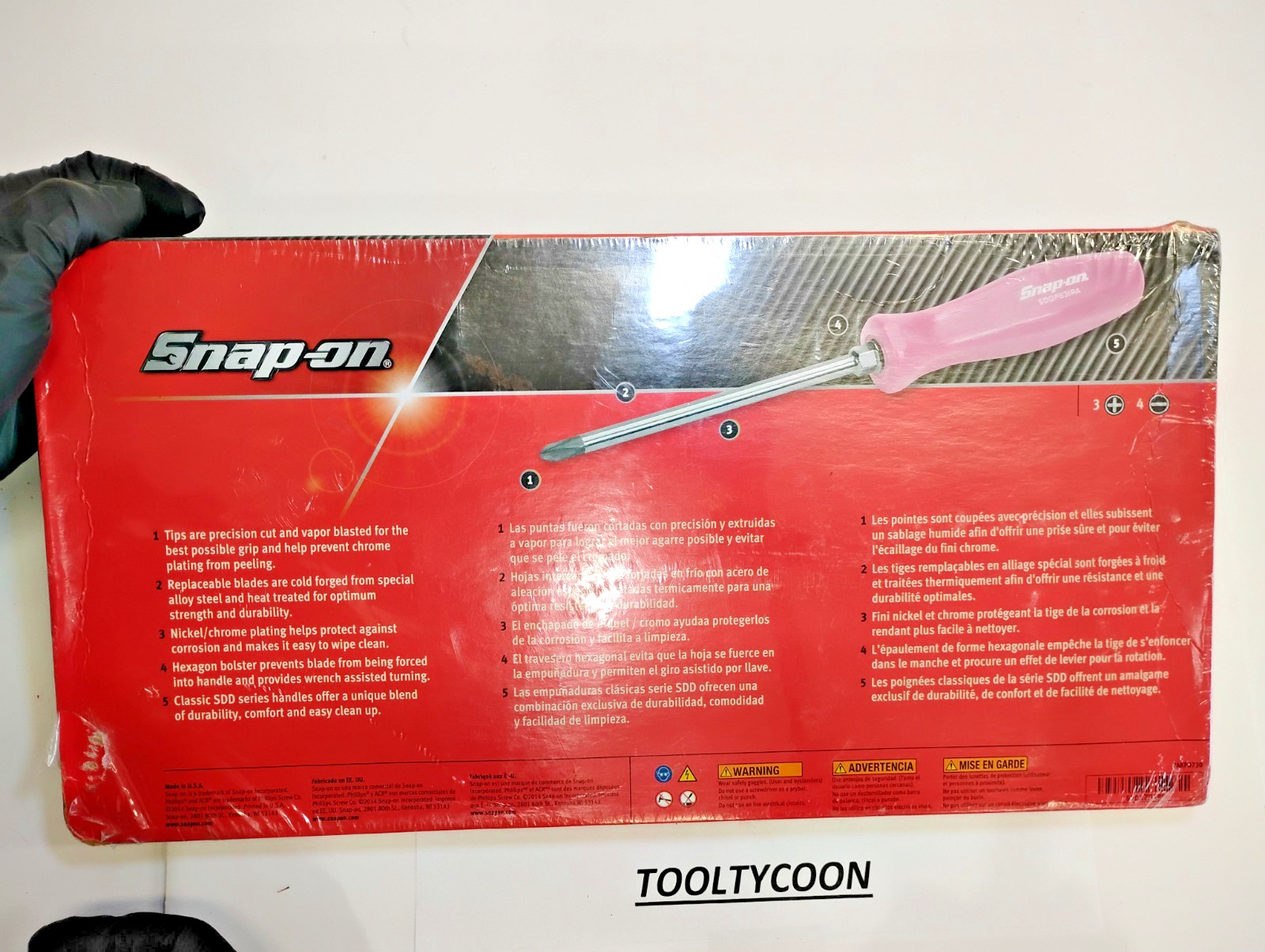 Snap-on Tools USA NEW NOS 7PC PEARL PINK Hard Handle Screwdriver Set SDDX70APP