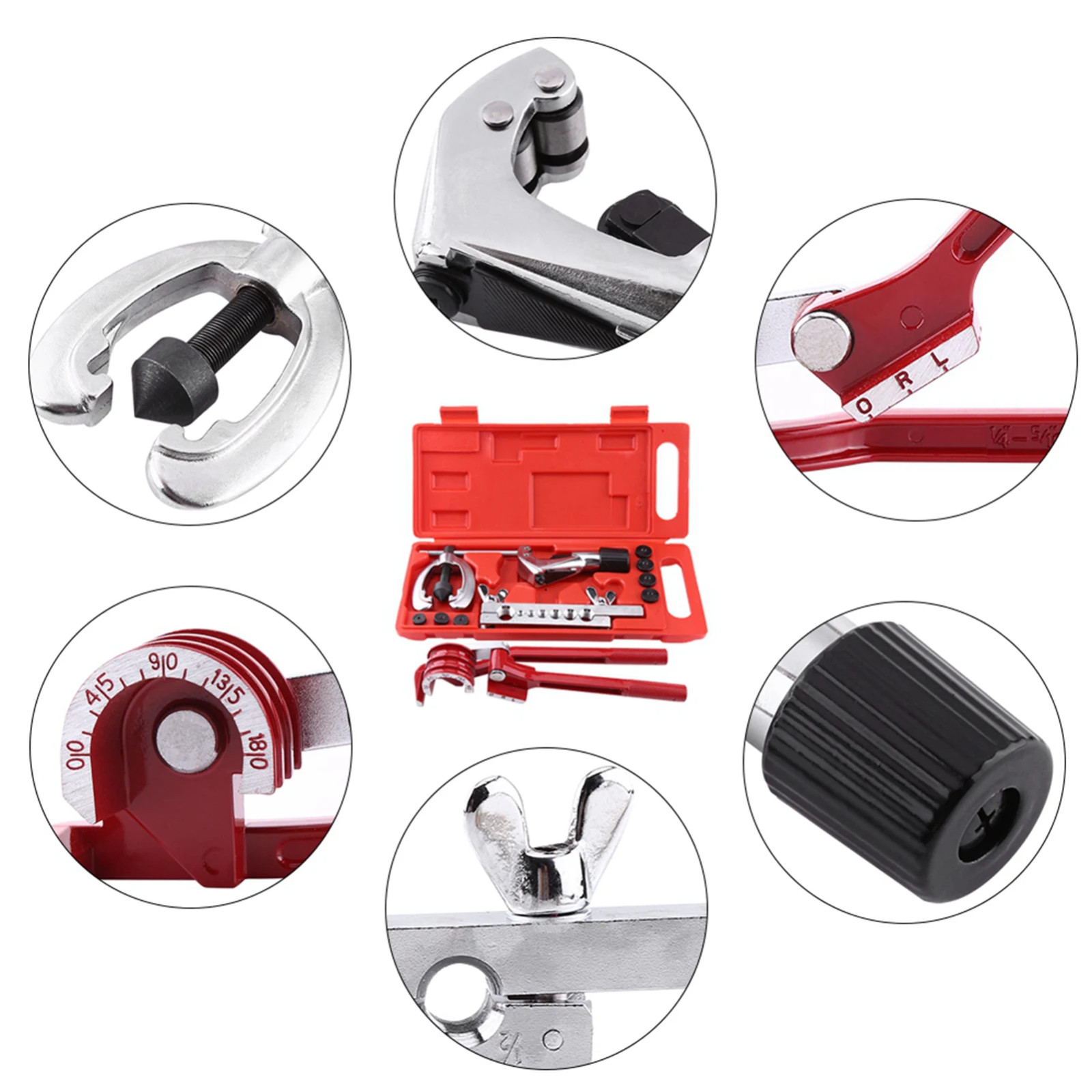 13Pcs Brake Air Line Double Flare Flaring Tool Kit Set + 3 in 1 Tube Pipe Bender