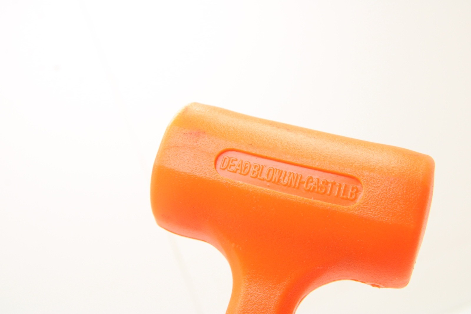 Hyper Tough 1 lb. Dead Blow Uni-Cast Hammer Orange Textured Grip