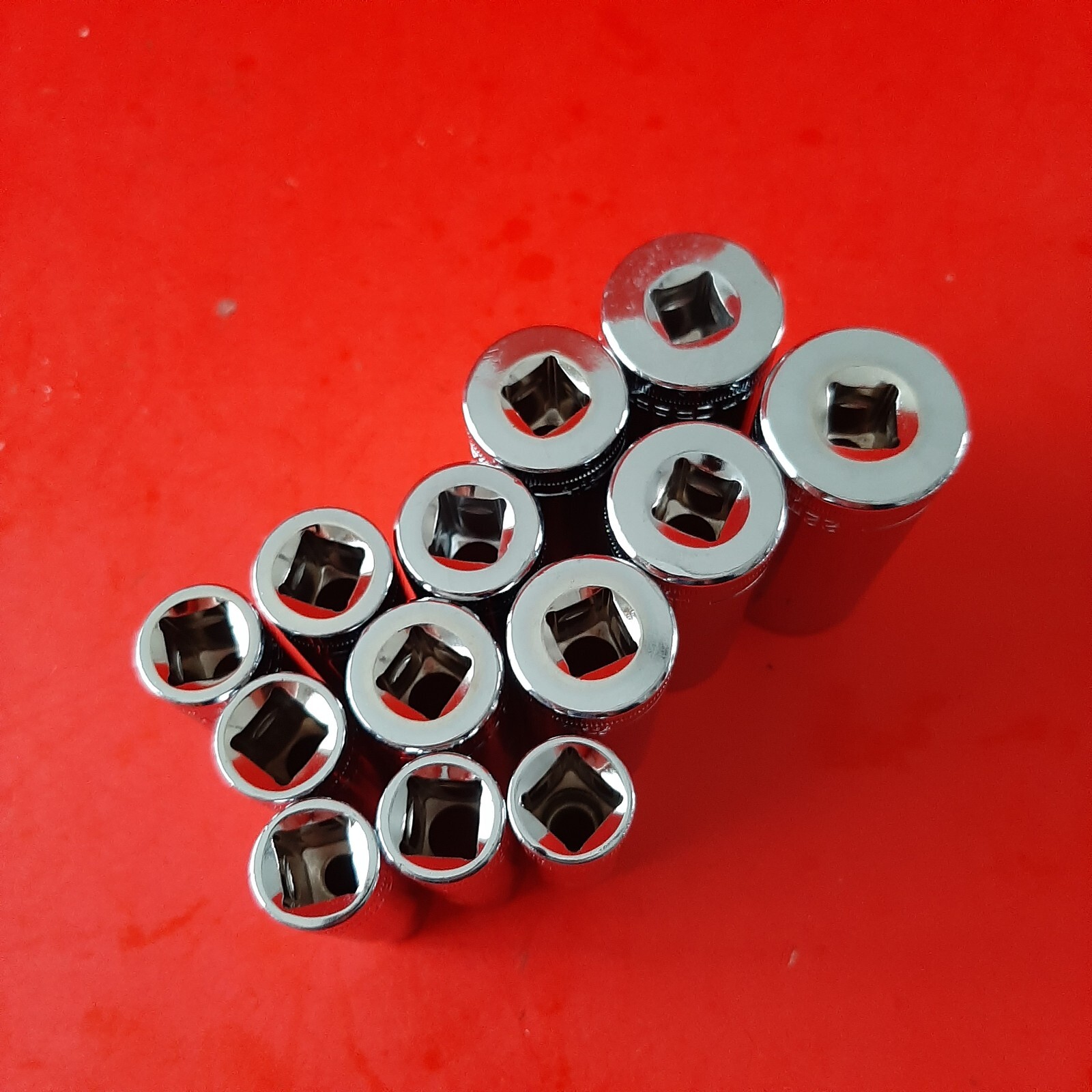 NEW CRAFTSMAN Easy Read 13 Piece 3/8 Dr 12pt DEEP METRIC Socket Set 9-19,21 22mm