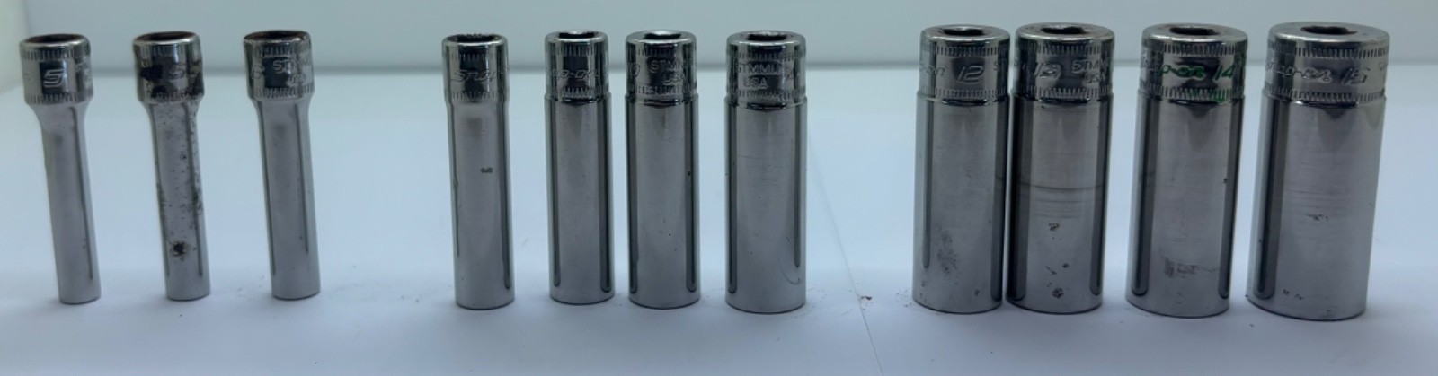Snap On 112STMMY & 112TMMY 1/4″ Dr- 22pc deep/shallow sockets