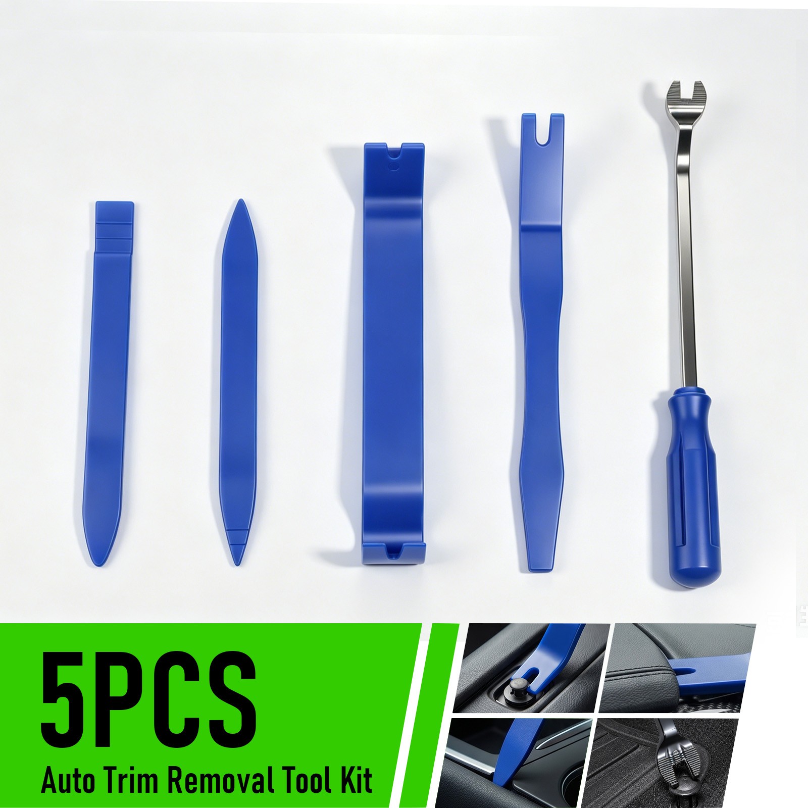 5pcs Car Door Trim Removal Tool Pry Panel Dash Radio Body Clip Installer Kit Set