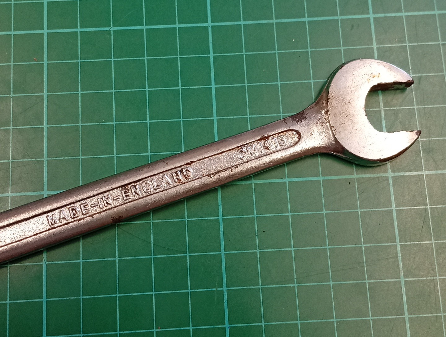 Vintage Bedford Vanadium OM1415, 14mm x 15mm Open Ended Spanner, Made In England