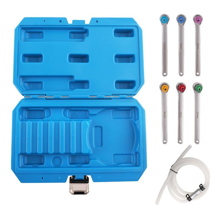 7Pc Brake Clutch Oil Bleeder Bleed Extractor Wrench Kit 12 Point Socket 7 – 12mm