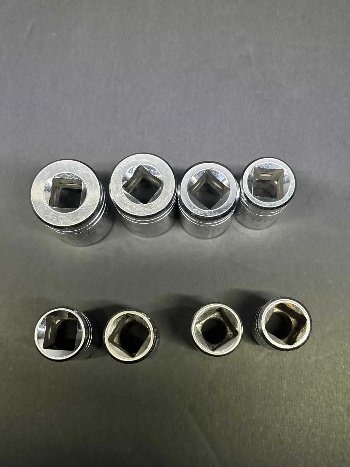 8 Proto 1/2″ Drive 7/8, 15/16, 13/16, 11/16, 9/16 SAE Sockets Chrome 12 Pt USA