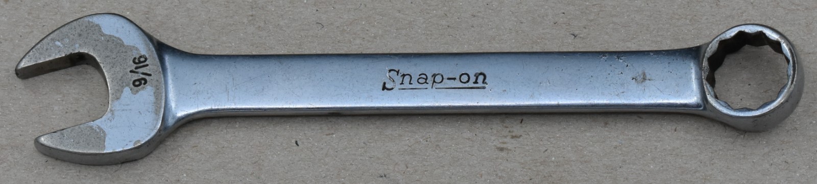 SNAP-ON TOOLS OEX-180, 9/16″ SAE, 12-POINT, OPEN/BOX END SHORT COMBO WRENCH