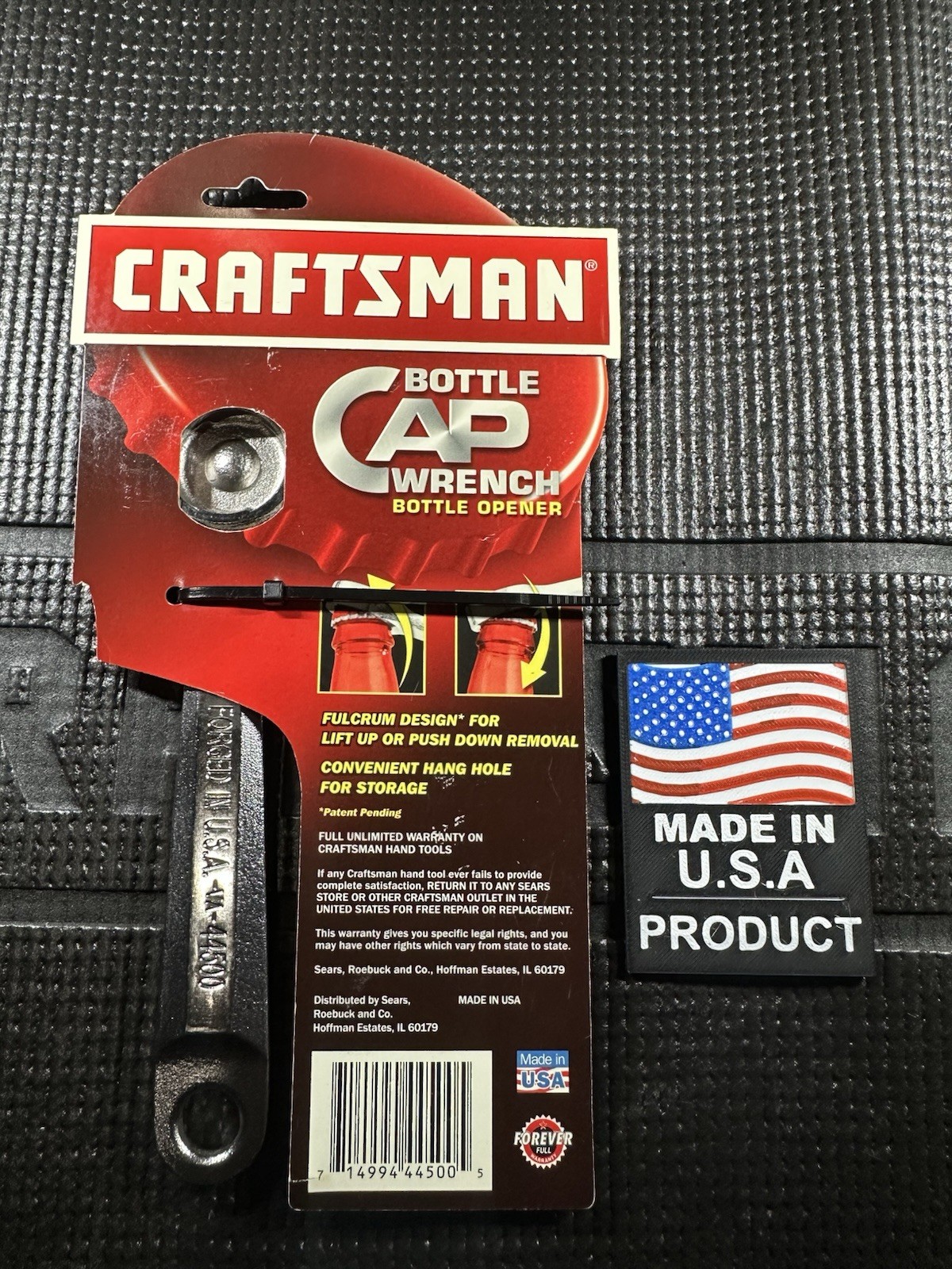 NOS 🔥 Sears Craftsman USA 🇺🇸 Bottle Cap Wrench Bottle Opener 44500 MINT*
