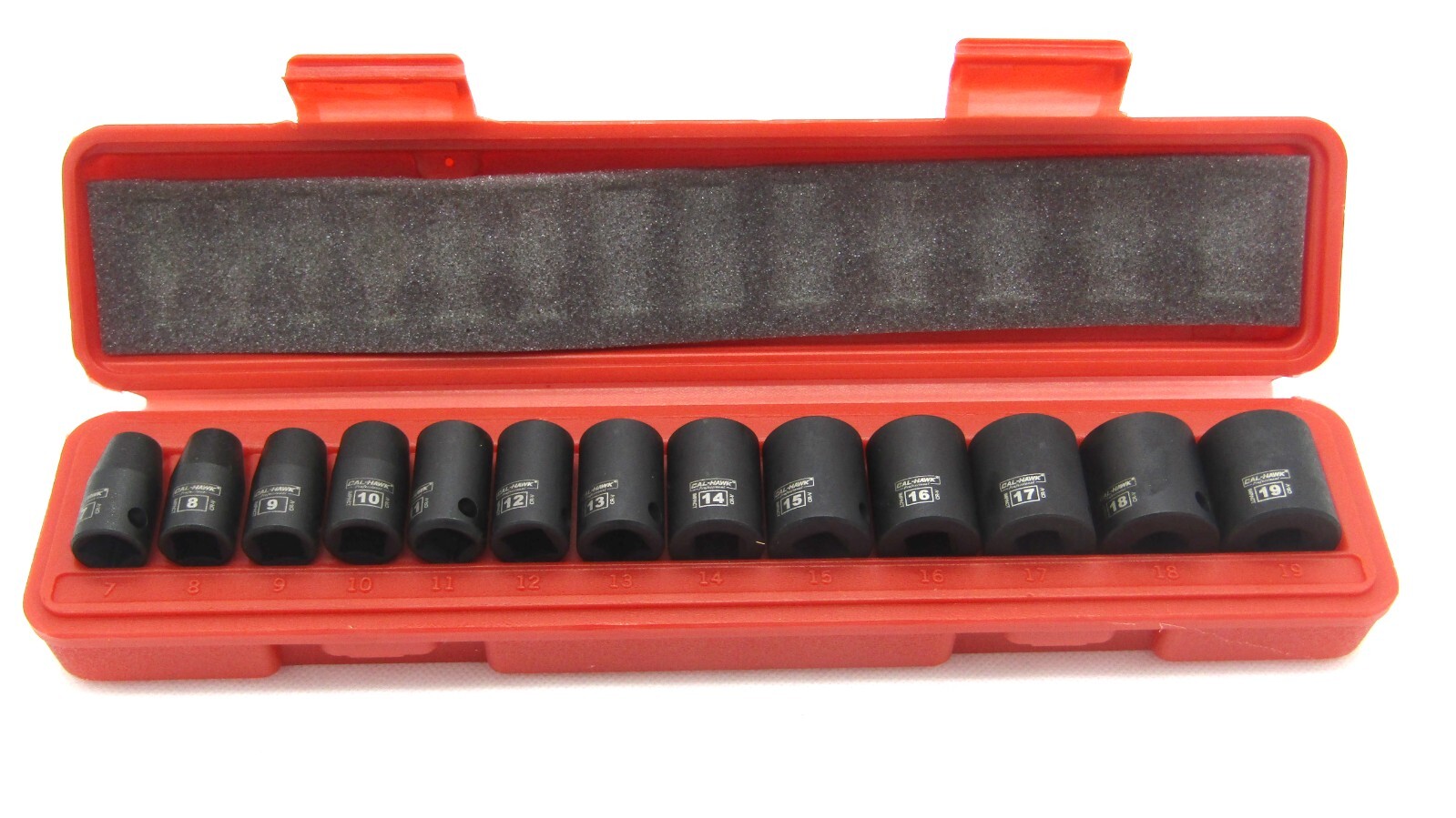 13pc 3/8″ Dr. Shallow Impact Socket Set Metric 6 Point Sockets w/ case