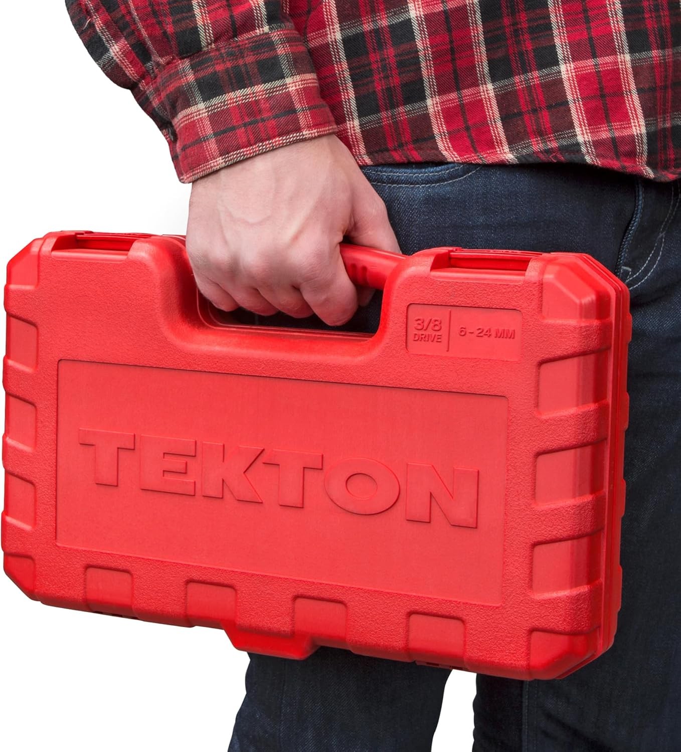 TEKTON 3/8 Inch Drive 6-Point Socket and Ratchet Set, 42-Piece (6-24 mm)