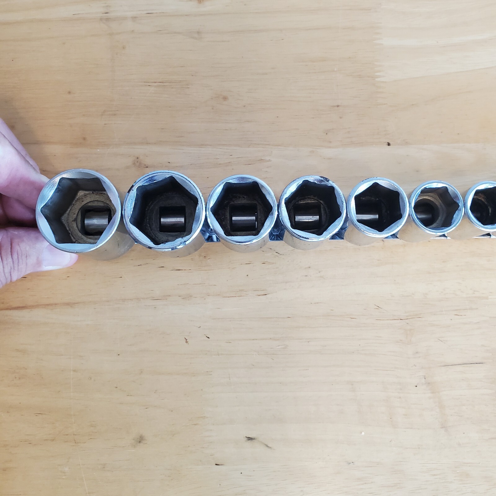 T & E Tools 11 Pc SAE Socket Set 1/2″dr 6pt Read Full Description USA