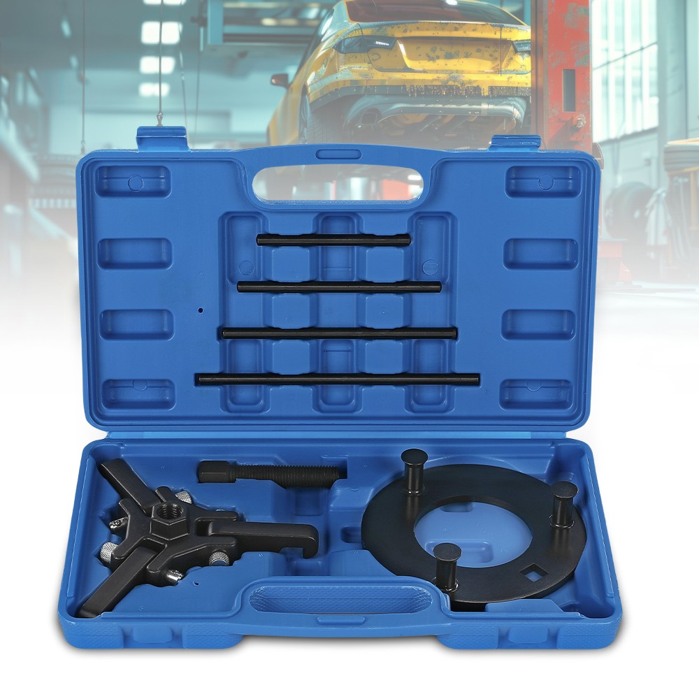 Harmonic Balancer Puller Set Upgraded 3-Jaw Pulley Puller with Holding Tool