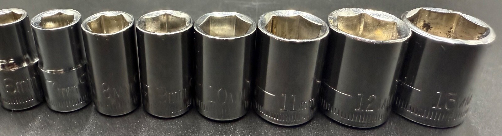 Vintage Craftsman 1/4″ Drive Metric and SAE 6pt Socket Set 12pc Made in USA