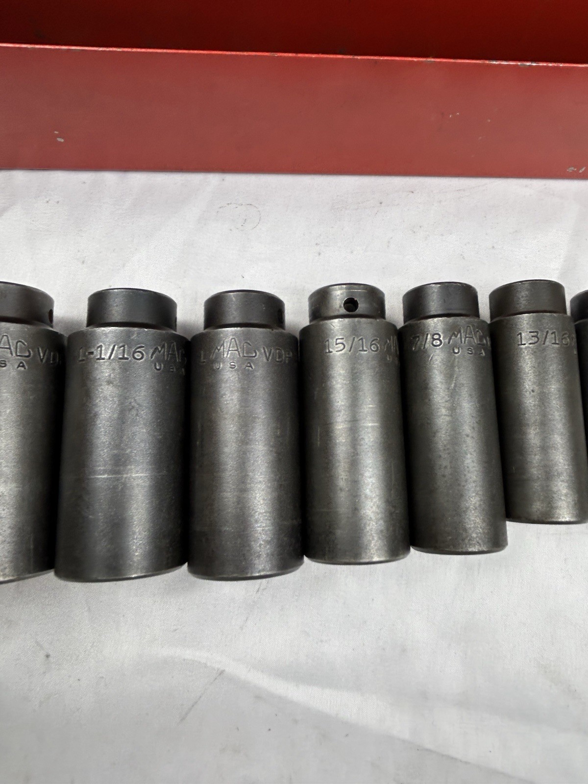 MAC TOOLS 13 PC 1/2 DRIVE SAE DEEP IMPACT 6 PT SOCKET SET 7/16 – 1-1/4 Read