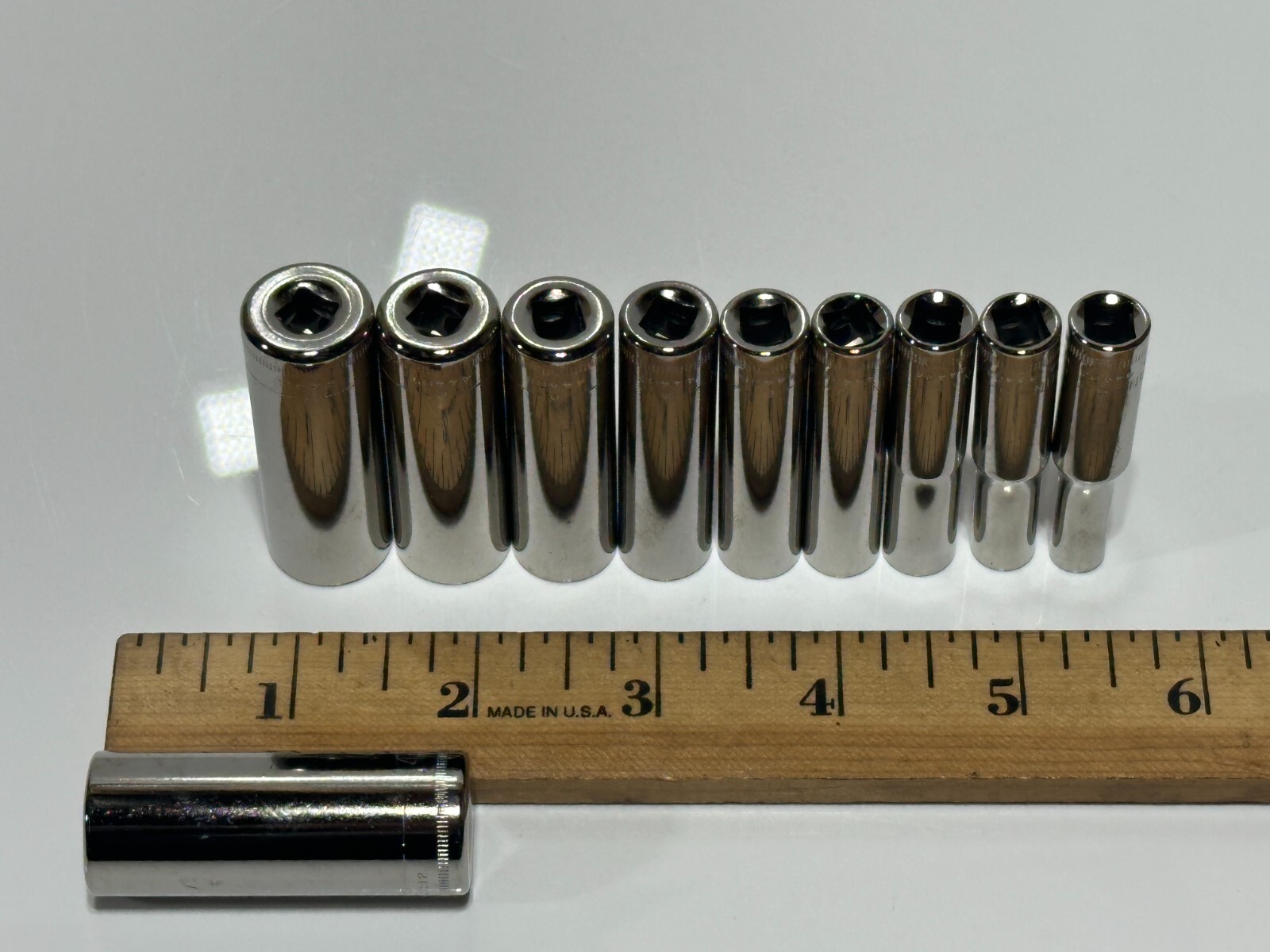 NEW Craftsman USA 10pc Metric 5mm-14mm Deep Socket Set – 1/4″ Drive – 6 Point