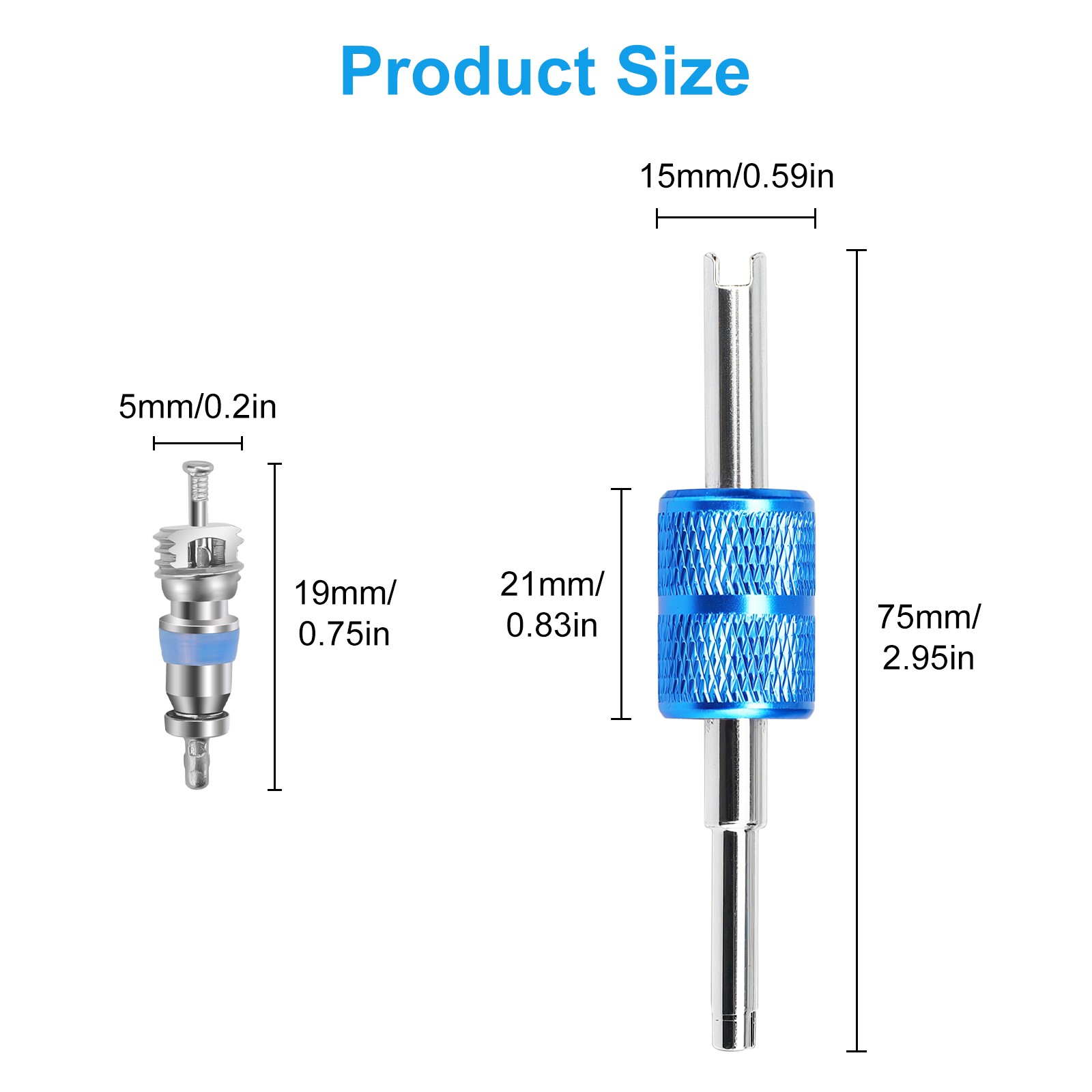 51Pcs A/C Air Conditioning R410A R12 Valve Core High Low Pressure Remover Tool