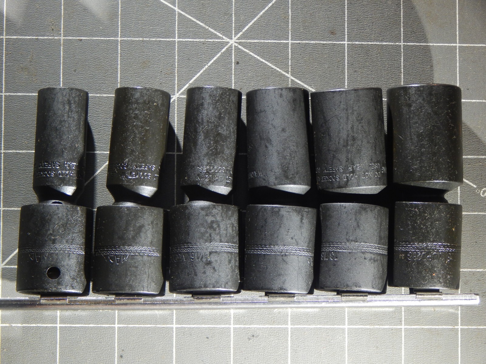 Mac 6Pc SAE 1/2 Drive Semi Deep Impact Swivel Universal Socket Set 9/16″ 7/8″ Dr