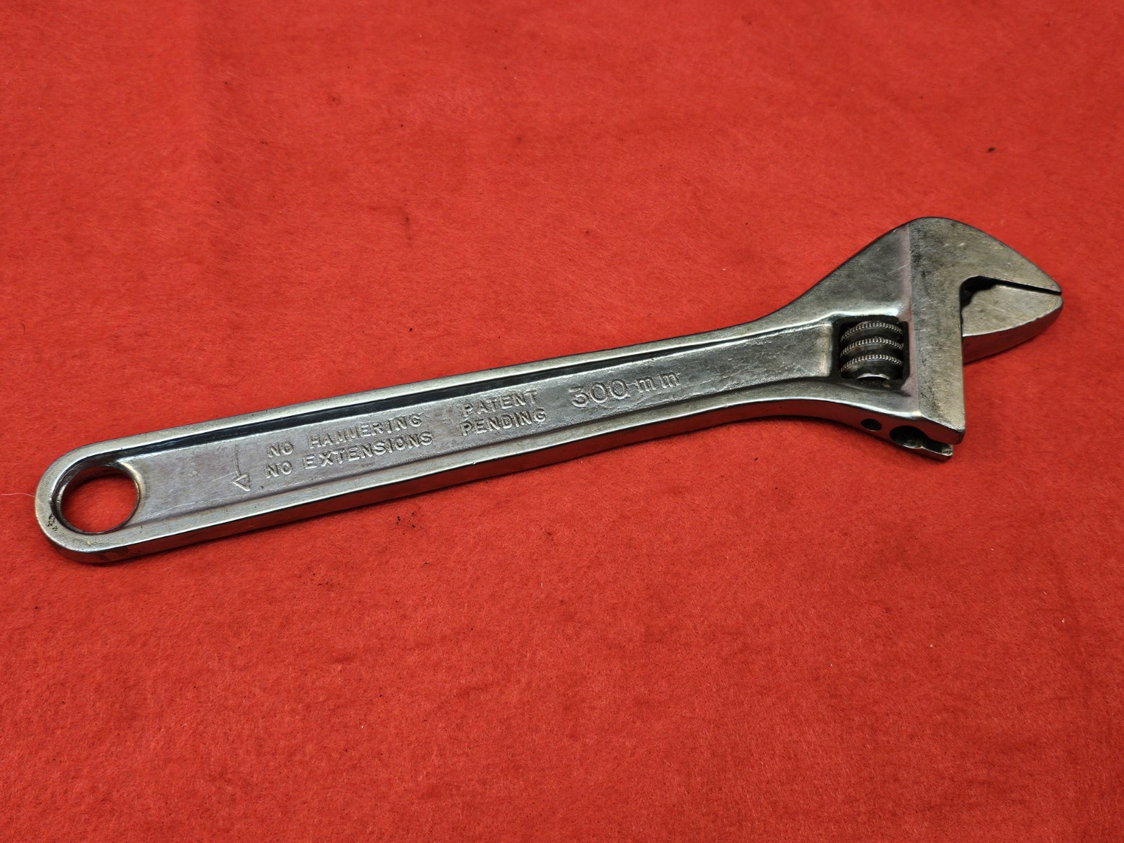 Vintage Snap-On Tools 12″ 300mm Adjustable Wrench Original AD12 USA *RARE*