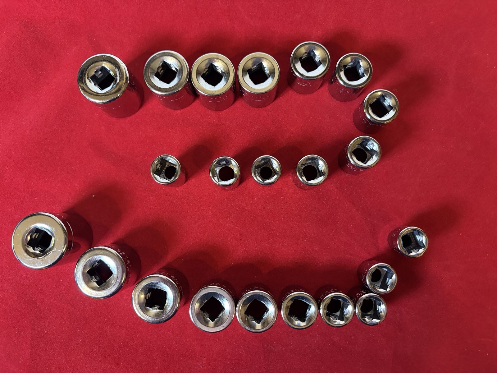 22 pc Craftsman 3/8″ Drive 12 Point SAE METRIC 21mm-9mm & 7/8″ – 5/16″ USA