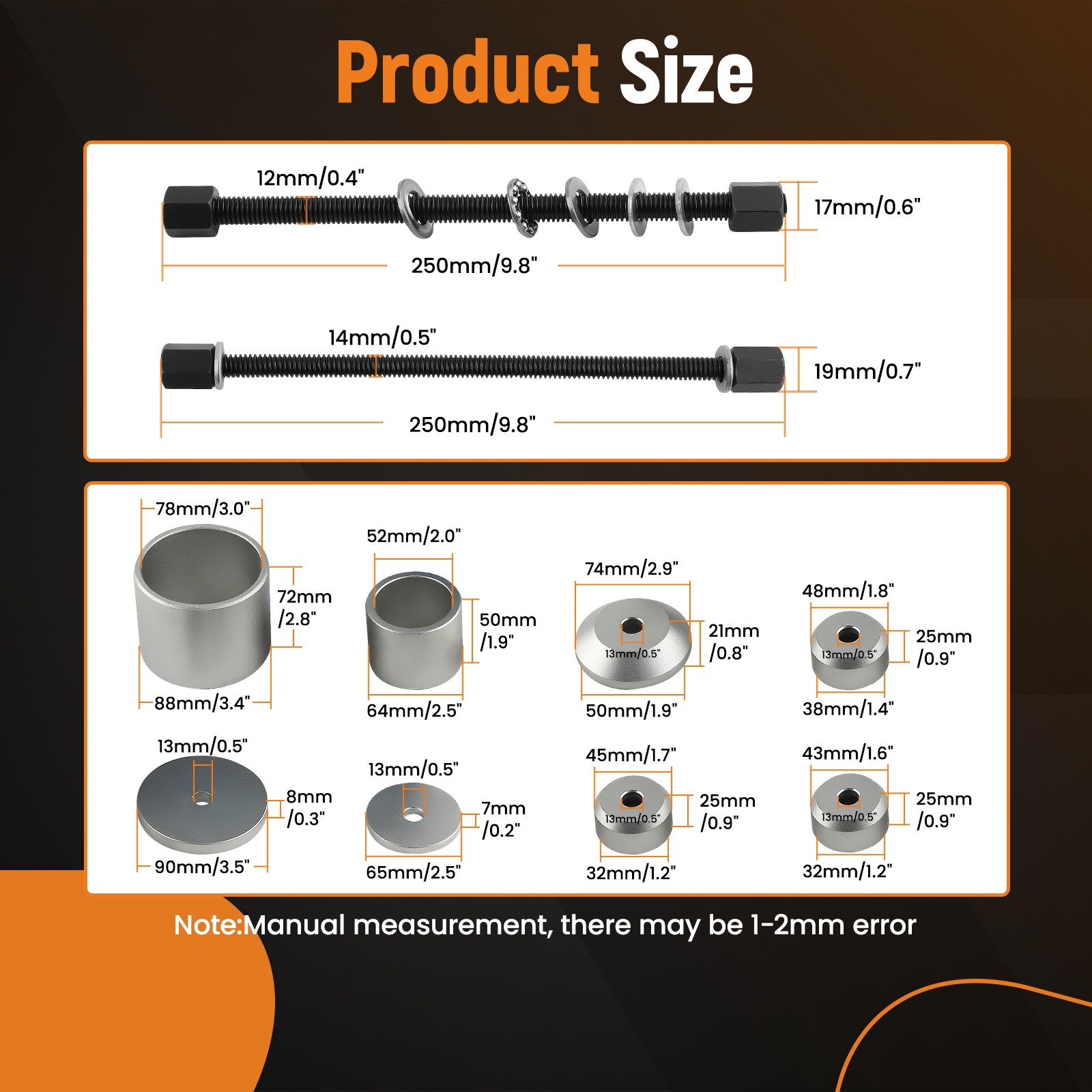Rear Axle Arm Suspension Bushing Removal Install Tool Kits Bushing Puller Tools