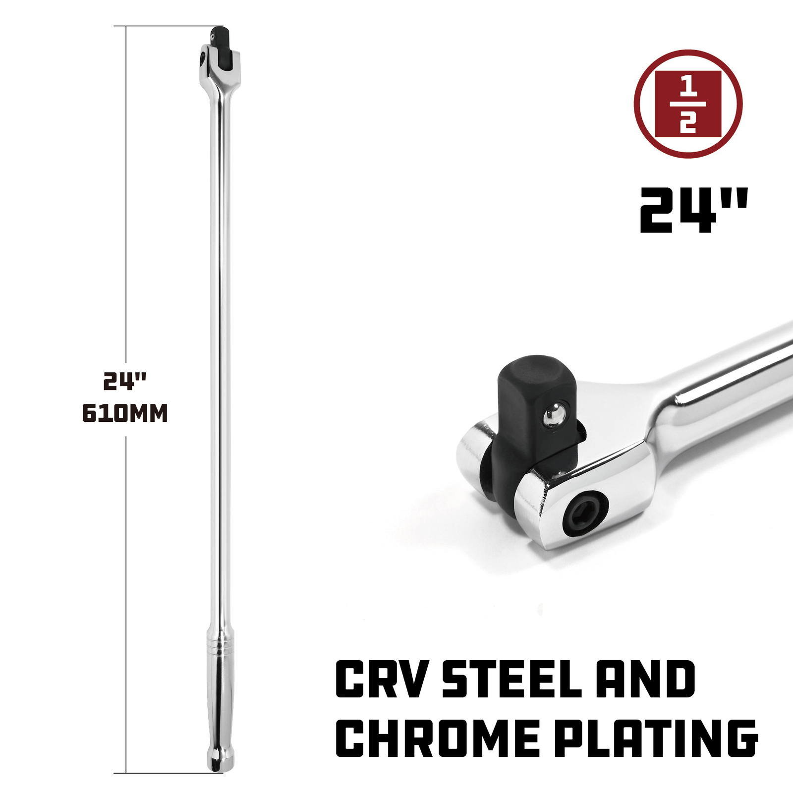 Powerbuilt 1/2 Inch Drive 24 Inch Flex Handle – 640854