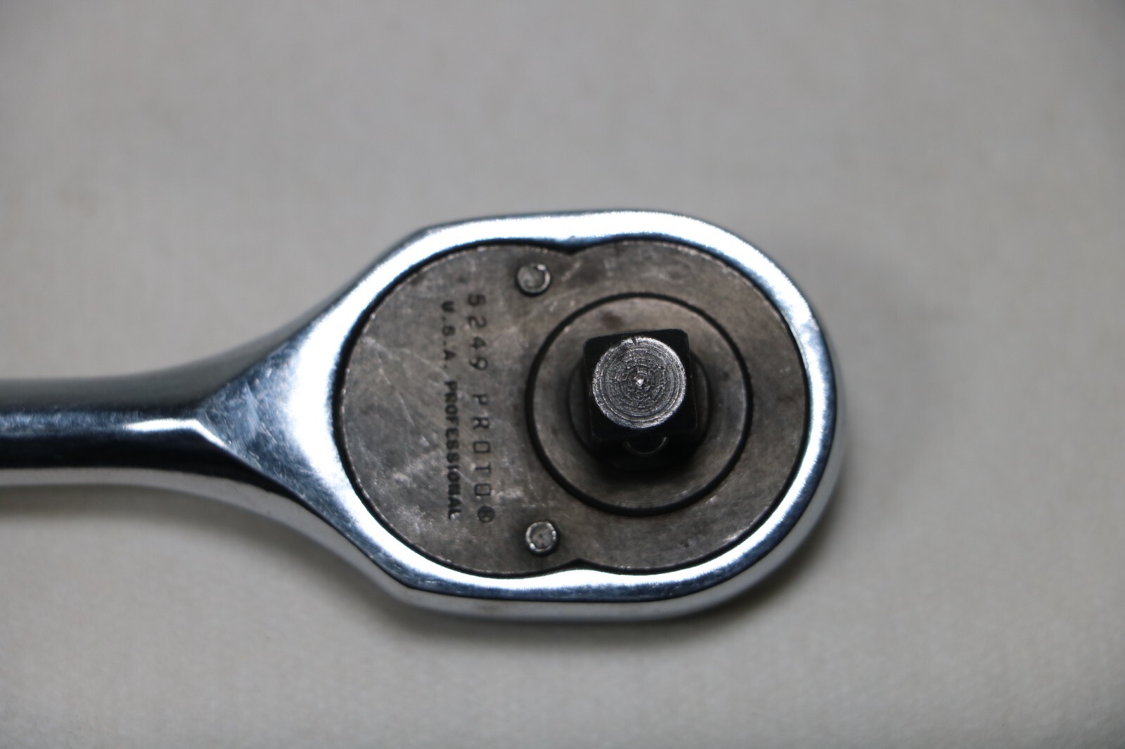 Proto Professional 5249 3/8″ Drive Ratchet Pear Shape Head Chrome Vintage USA