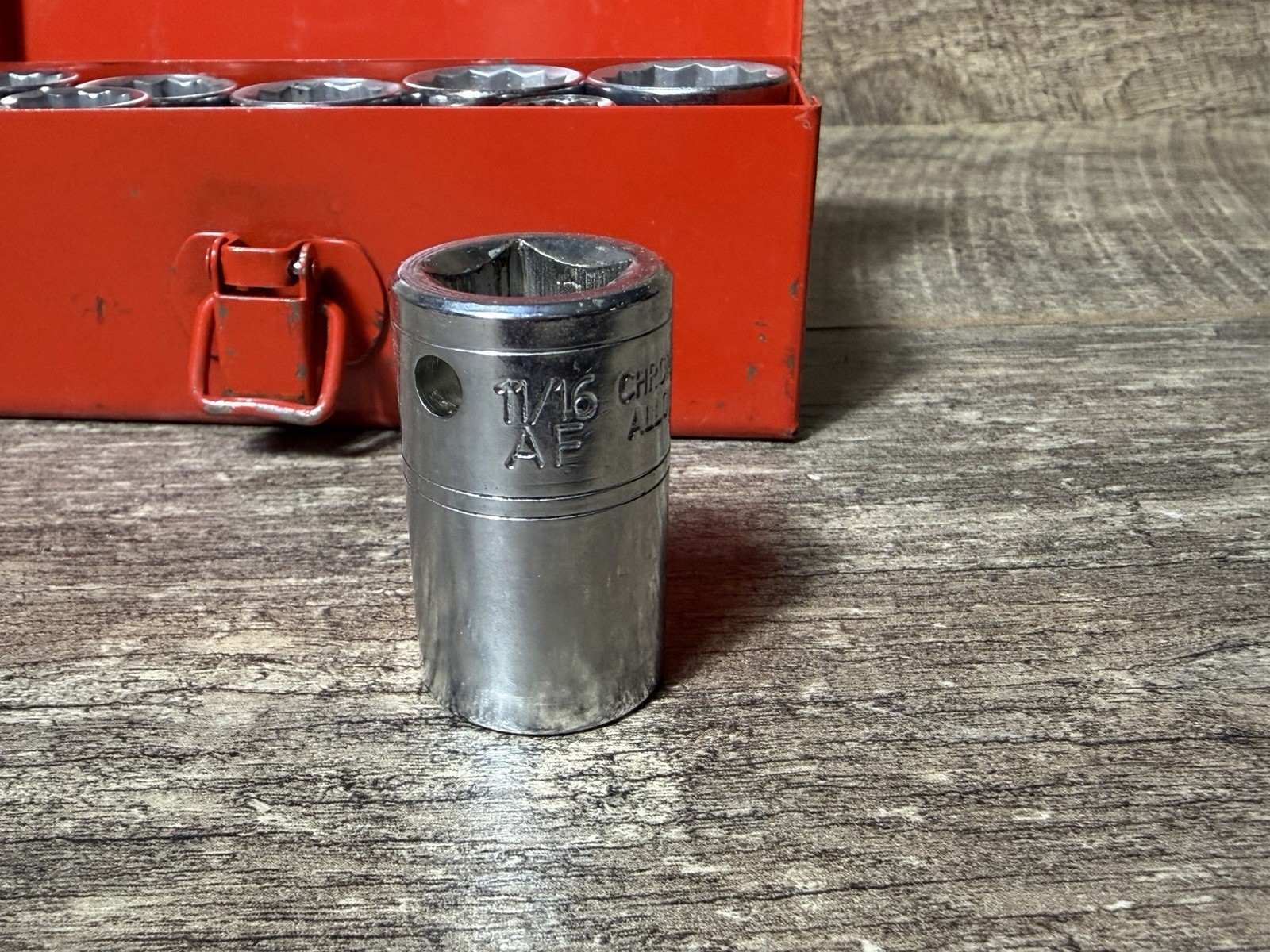 Vintage Gordon Socket Set 7/16 to 7/8 AF 10 Piece Set 1/2″ Drive 12 Point Hex