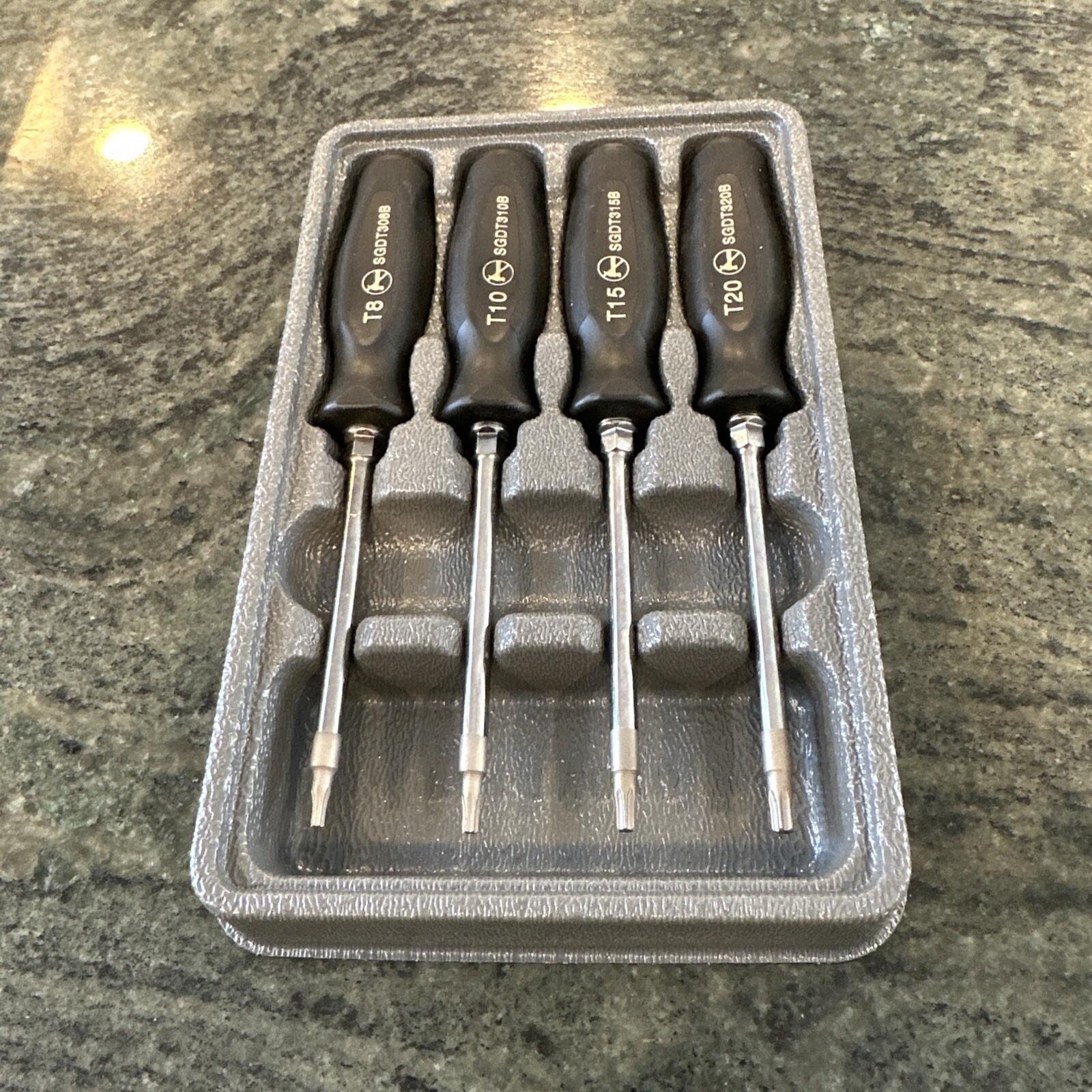 Snap On sgtx40b 4 pc soft grip mini torx screwdriver set black new